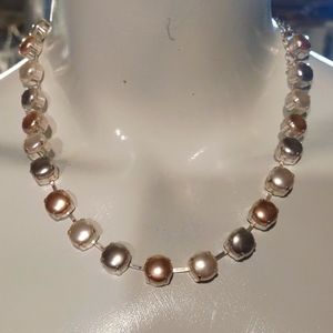 Faux pearl necklace